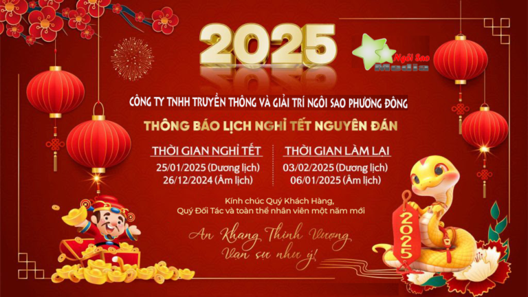 Thông báo lịch nghỉ Tết Nguyên Đán 2025